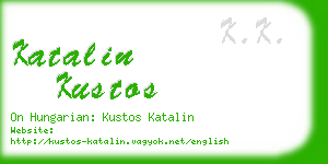 katalin kustos business card